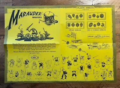 Games Workshop Mail Order Orcs Flyer Poster GW Marauders Miniatures Vintage • £10.58