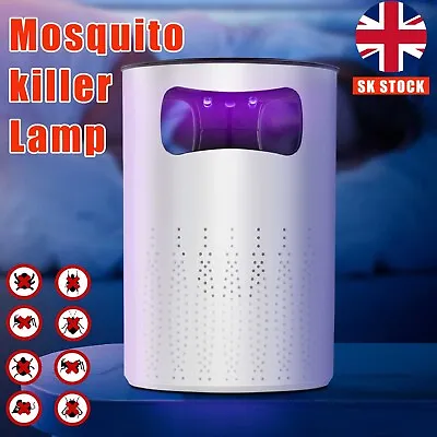 £5.99 • Buy Electric Mosquito Killer Lamp USB Insect Fly Pest Bug Zapper Catcher Trap White