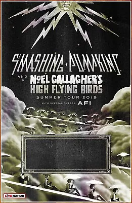 SMASHING PUMPKINS NOEL GALLAGHERS HIGH FLYING BIRDS Tour 2019 Ltd Ed RARE Poster • $39.99