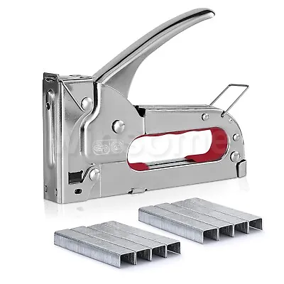 500x Staples Heavy Duty Staple Gun Stapler Trigger Tacker Upholstery Nail Gun • £9.73