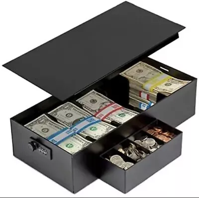 Cash Box Money Organizer - 15” X 7.5” X 4” Cashbox 5 Compartments Drawer • $68.84