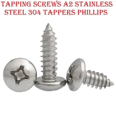 £0.99 • Buy M3 M4 M5 Pozi Pan Self Tapping Screws A2 Stainless Steel 304 Tappers Phillips UK
