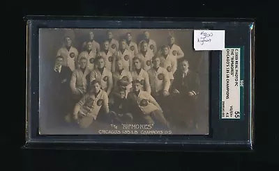 C. 1909 Real Photo Rppc Ripmores Chicago 135LB Champs SGC 4.5 Highest Rockne • $150