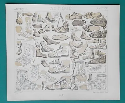 FOOTWEAR Of Romans Greeks Egyptians Military Civil - Tinted Print By A. Racinet • £21.66
