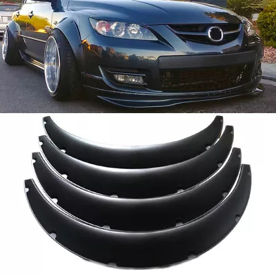 3.5  90mm 4PC Fender Flares Wide Body Kit Wheel Arch For Mazda 3 Mazdaspeed3 • $57.99