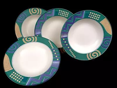 Mikasa Porcelain CAC18 Intaglio Life Style 4 Pc Vintage 9 1/4  Soup Bowls 1992- • $144.95