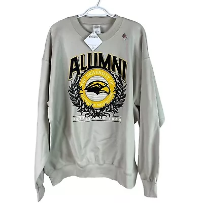 Hanes Southern Mississippi Alumni Sweatshirt Mens L Beige Crewneck Pullover New • $19
