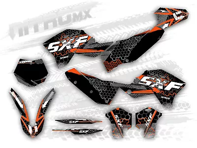 NitroMX Graphic Kit For KTM SX SXF 125 250 450 2007 2008 2009 2010 Motocross MX • $148.46