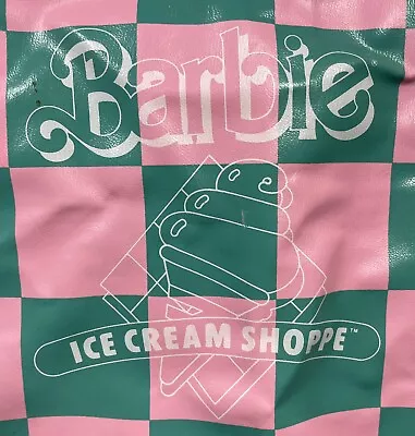 Vintage 1986 Barbie Ice Cream Shoppe Checkered Pink And Green Replacement Mat • $6.99