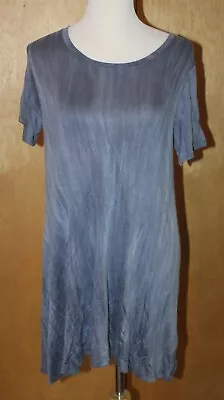 NEW Veronica M XS Stretch Swing T-shirt Dress BLUE Comfy • $24.99