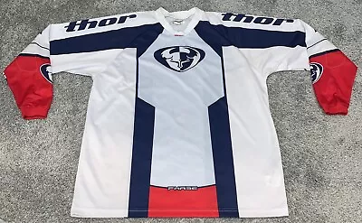 Mens Thor Phase RED WHITE BLUE 🇺🇸 Jersey Motocross MX Dirt Bike ATV XL • $59.69