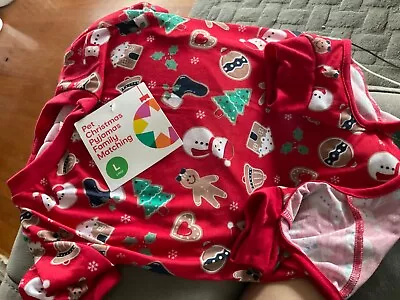 FREE POSTAGE: 43cm Polyester Pet Christmas PYJAMA Size L Brand New Unwanted Gift • $17.09