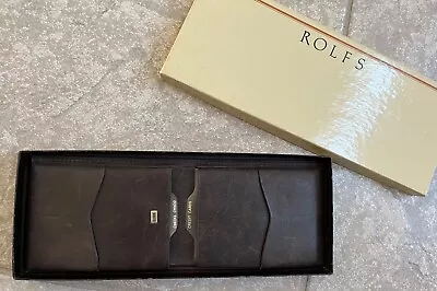 NOS Rolfs Townsman Billfold Mens Wallet  Leather  Dark Brown NWT 1980s • $24