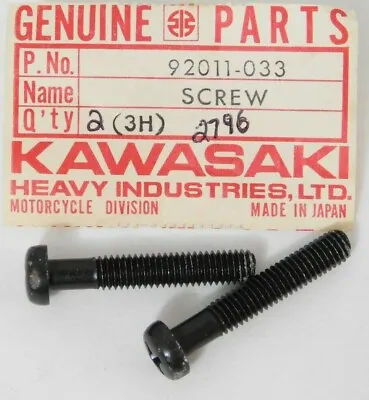 2 NOS Kawasaki 92011-033 Air Cleaner Screw 80-83 KE125 74-75 Mach II 76-78 KH400 • $5.79