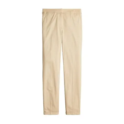 J.Crew Lightweight Chino Womens Kate Cuffed Straight High Rise Light Khaki Pants • $39.95