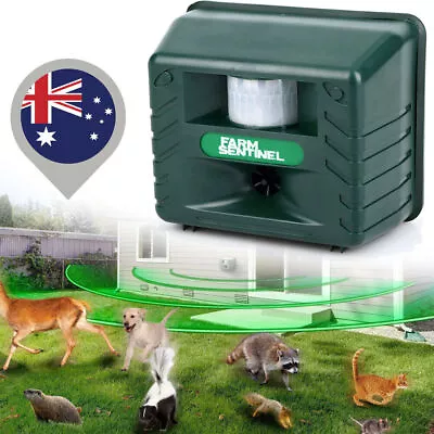 Ultrasonic PIR Motion Sensor Repeller Bird Dog Cat Rat Scarer Deterrent Repeller • $31.95