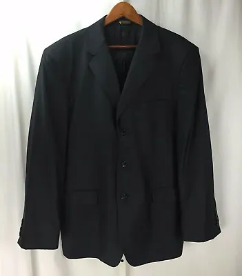 DOMENICO VACCA BESPOKE Ermenegildo Zegna TROFEO Charcoal Blazer Jacket Coat 46L • $45