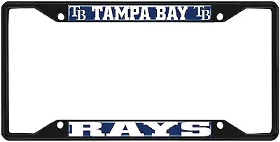 Fanmats MLB Tampa Bay Rays Black Metal License Plate Frame • $16.49