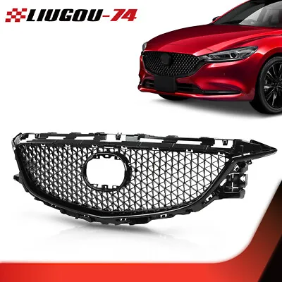 Front Bumper Hood Grille Grill Honeycomb Cover Trim Fit For 2014-2016 Mazda 6 • $99.89