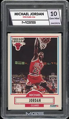 1990 Fleer #26 Michael Jordan MGS GRADED 10 Gem Mint Chicago BULLS SUPERSTAR HOF • $33