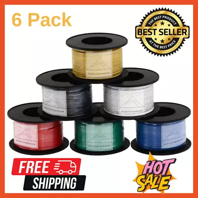 22 Gauge Wire Combo 6 Pack 12V 100'FT Per Roll (600 Ft Total) 22 Gauge Auto Wire • $29.99