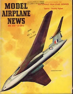 Model Airplane News Magazine June 1954 Handley Page Victor 081917nonjhe • £12