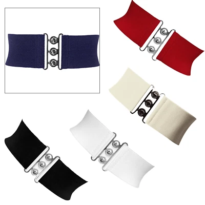 £3.79 • Buy Women Ladies Wide Fashion Belt Classic Nurse Waist Band Elastic Stretch Gift