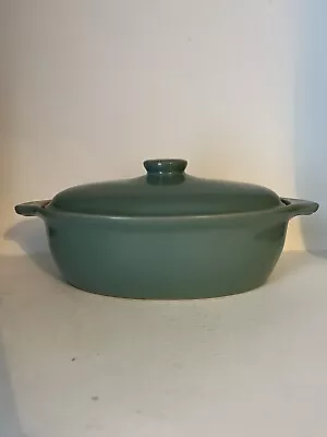 Vintage Denby Manor Green 3 3/4 Pint Oval Casserole / Serving Dish • £9.99