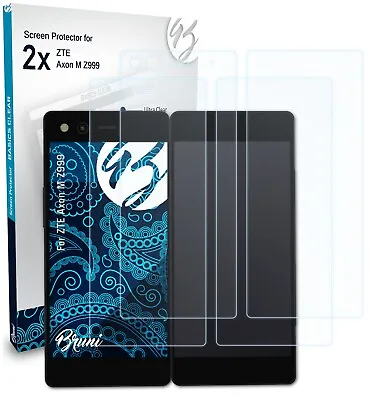 Bruni 2x Protective Film For ZTE Axon M Z999 Screen Protector Screen Protection • £10.69