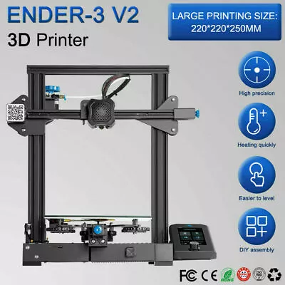 $120 • Buy Official Creality 3D Printer ENDER-3 V2 DIY Kit Printing Silent Mainboard AU