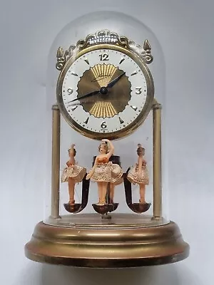 Schmid (Germany) Antique 400-Day Anniversary Clock With Figurines In Glass Dome • £15