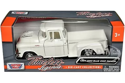 1957 Gmc Blue Chip Pickup White 1/24 Diecast Model Car By Motormax 79383 • $20.99