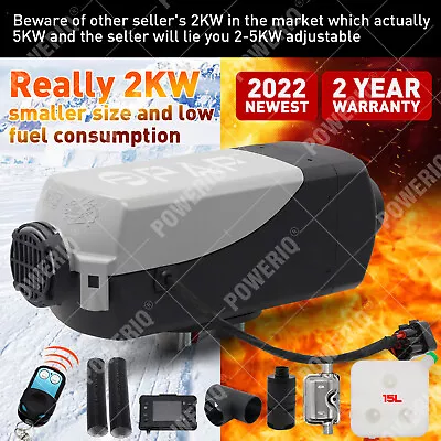 2KW 12V Diesel Air Heater Tank Digital Thermostat Silencer Fliter T Piece Remote • $235