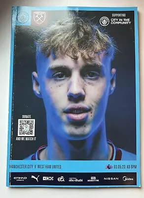 Manchester City V West Ham United 22/23 Programme • £3.99