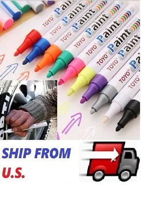 TOYO Waterproof Permanent Paint Marker Pen Car Tyre Tire Tread Rubber Metal • $5.99