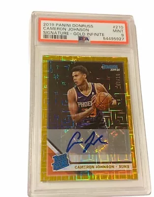 $680 • Buy Cameron Johnson PSA 9 Rookie RC 2019 Donruss Gold Infinite AUTO /10 Autograph Sp