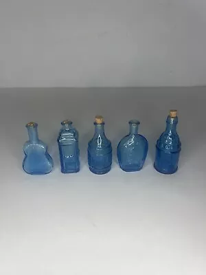 1973 Wheaton Miniature Glass Bitters Bottles From New Jersey Lot Of 5 Blue • $19.99