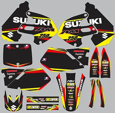 Decals For Suzuki RM250 RM 250 GRAPHICS 1999-2000 Red Yellow • $95