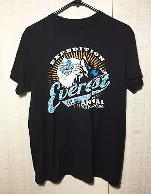 EXPEDITION EVEREST W/ YETI Black T-shirt Size Large Disney World Animal Kingdom • $16.95