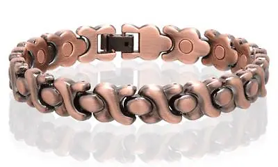 NEW COPPER MAGNETIC LINK BRACELET Mens Womens STYLE#L03  Jewelry Health Energy • $12.95