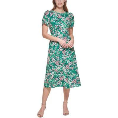$54.80 • Buy Vince Camuto Womens Scuba Midi Tulip Sleeve Fit & Flare Dress BHFO 8683