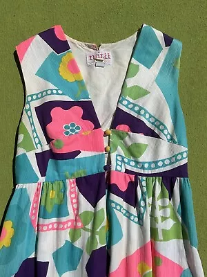 Vintage 80’s Women’s Nalii Honolulu Floral Maxi Mod Dress • $94.99