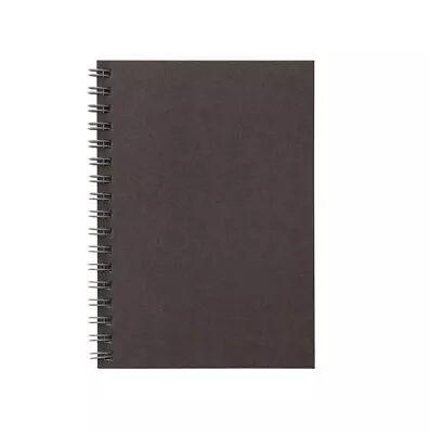 NEW Muji Double Ring Notebook A6 48sheets 6mm Dark Gray • $3