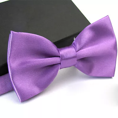 Bowtie Mens Adjustable Formal Wedding Party Necktie Bow Tie Solid Color Tuxedo • $5.36