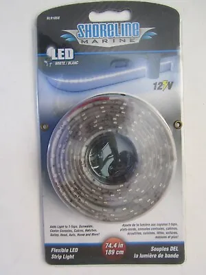 Shoreline Marine 74.4  Flexible LED Strip Light SL91858 White 12 Volt Boat • $32