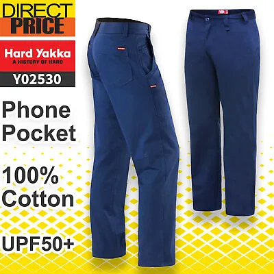 Hard Yakka Work Pants Drill Pants Tradies Utility Straight Fit Y02530 NEW • $39.95