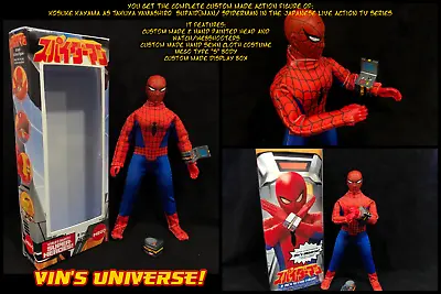 Custom 8  Mego Scale Kōsuke Kayama Japanese Spider-Man Complete Action Figure • $174.99