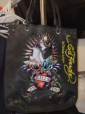 Ed Hardy Christain Audigier Tote Shoulder Bag Love Kills Slowly • $21.59