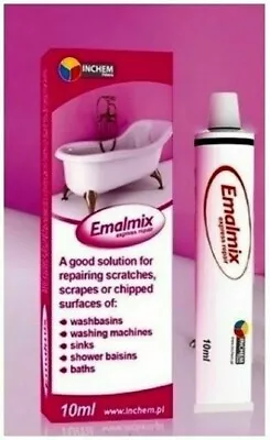 ENAMEL REPAIR KIT ! Bath Sink Shower Tray WHITE Ceramic Acrylic Emalmix… • £4.99