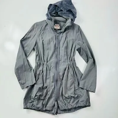 Mossimo Water Resistant Utility Jacket Zip Away Hood Gray Size Large • $24.99